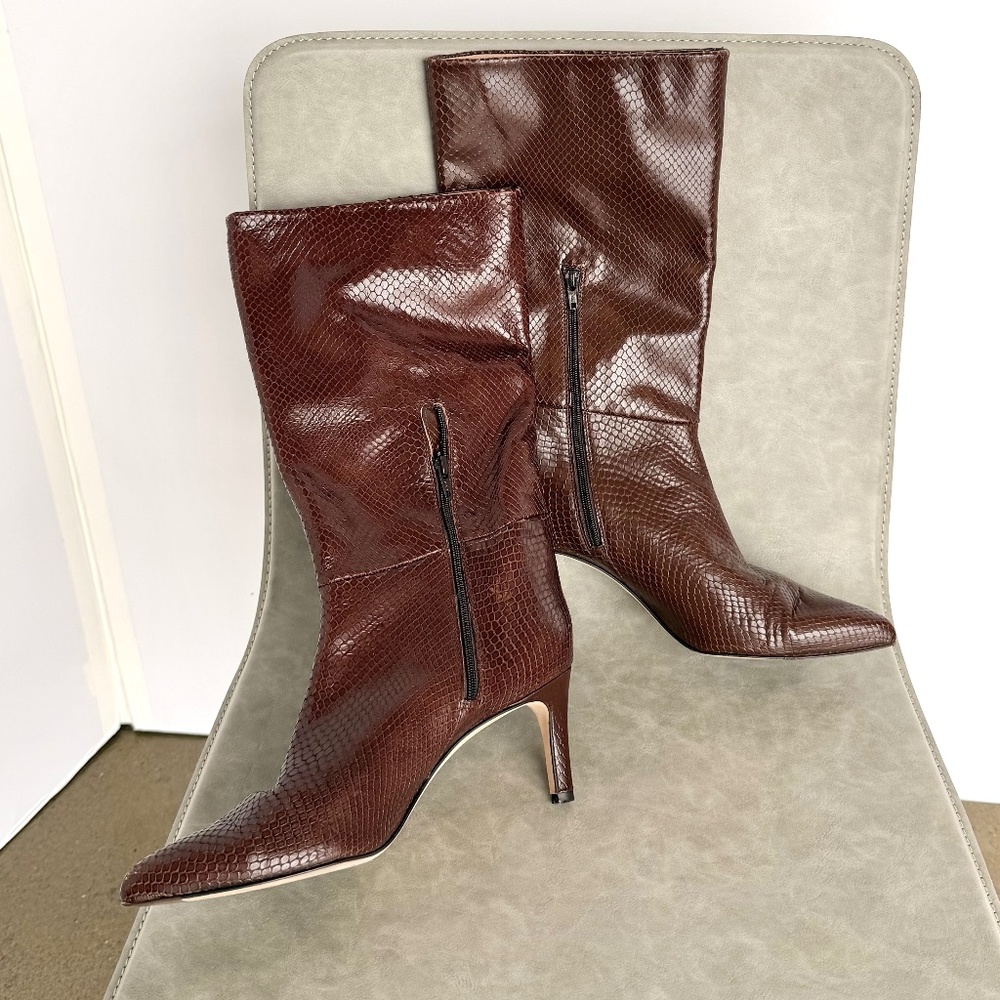 INEZ Mila Regular price $455 in Espresso Snake Emboss - Picture 5 of 8